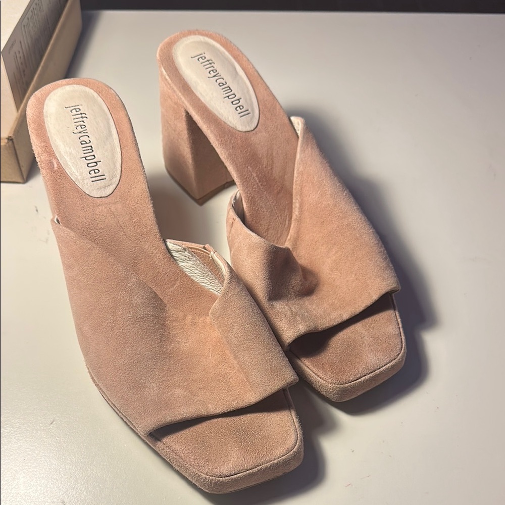 Jeffrey Campbell Women's Pink Suede Mules